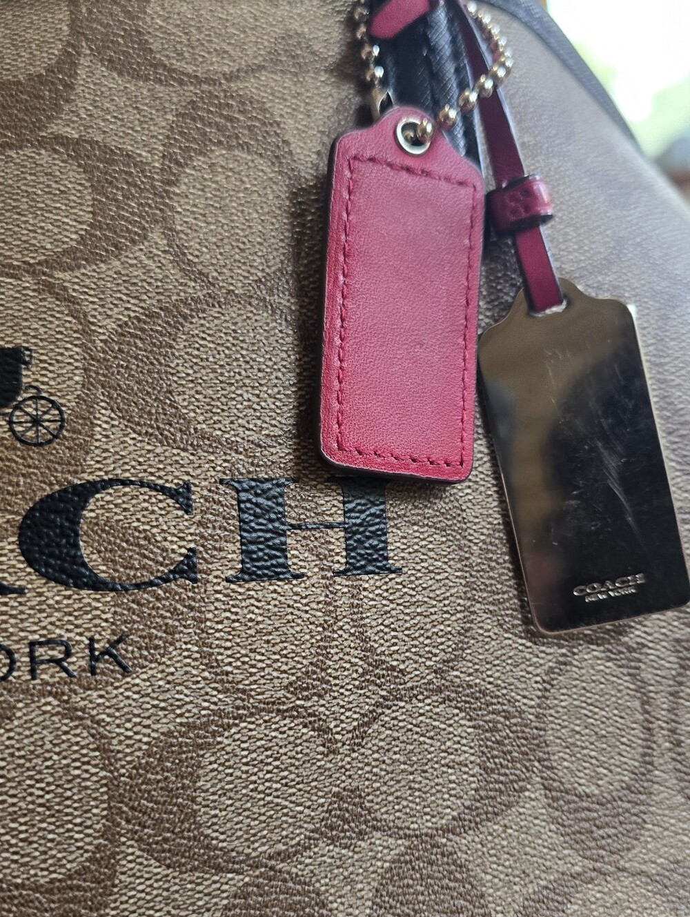 Coach C7420 City Tote Signature Canvas Red/Khaki - Picture 16 of 16